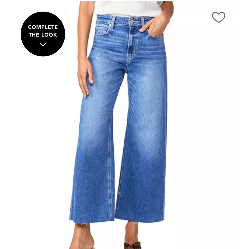 PAIGE Anessa Wide Leg Crop Jeans